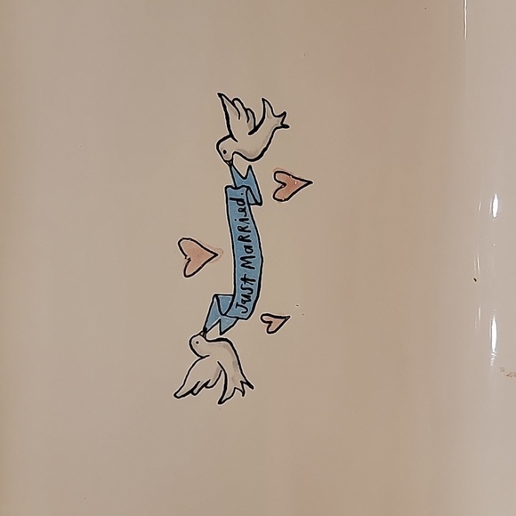 Rae Dunn Other - Rae Dunn Just Married Doves & Blue ribbon Platter Plate